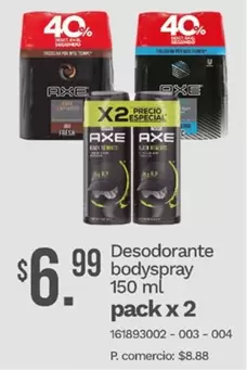 Desodorante bodyspray 150 ml pack x 2