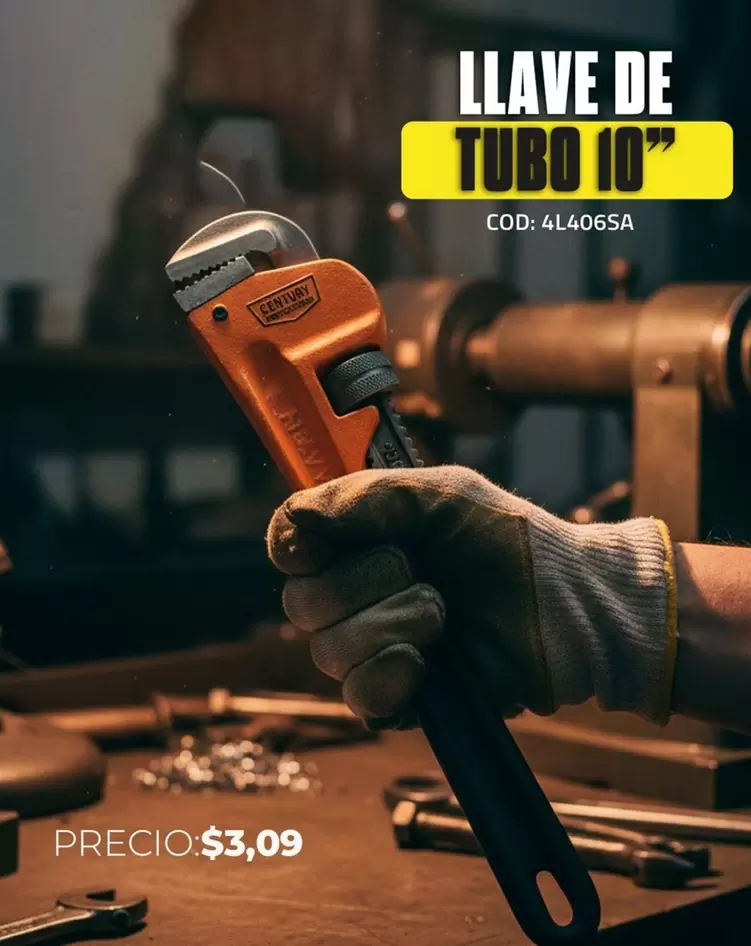 Llave - LLAVE DE TUBO 10" COD: 4L4065A