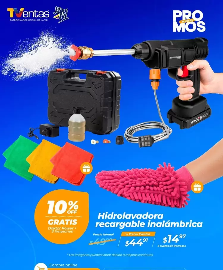 Pro - Hidrolavadora recargable inalámbrica