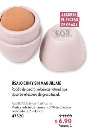 Rodillo de piedra volcánica matificante