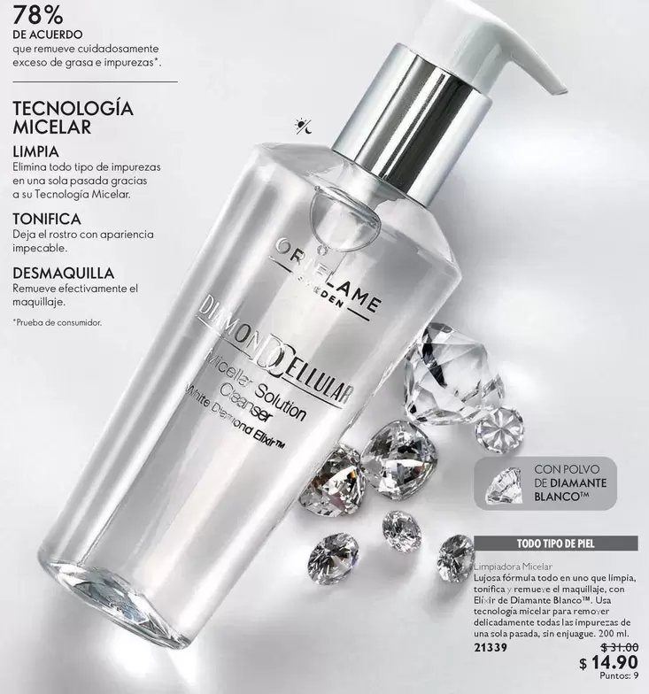 Oriflame - Diamond Cellular Micellar Solution Cleanser