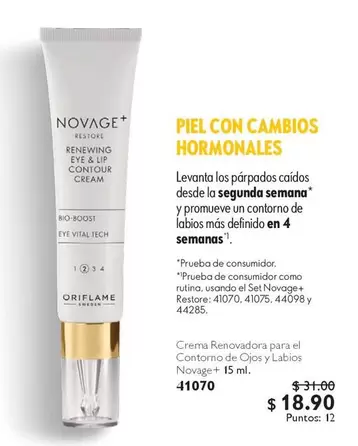 Oriflame - Novage+ Restore Renewing Eye & Lip Contour Cream