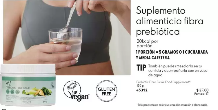 Oriflame - Suplemento Alimenticio Fibra Prebiótica