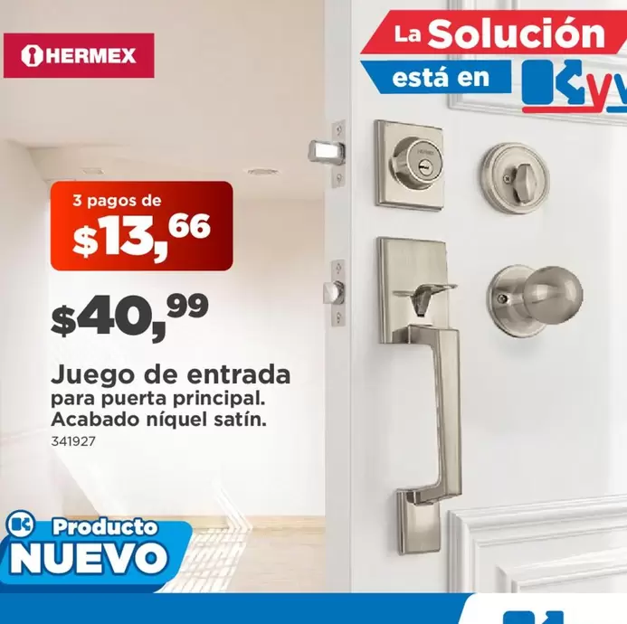 Juego de entrada para puerta principal