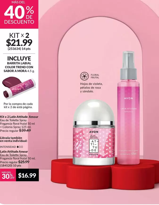 Avon - KIT x 2 Attitude Amour