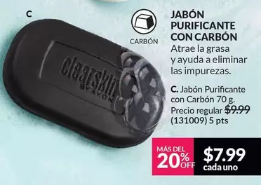Avon - Jabón Purificante con Carbón