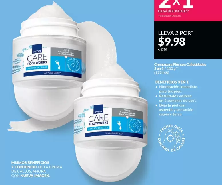 Avon - Crema para Pies con Celluloids