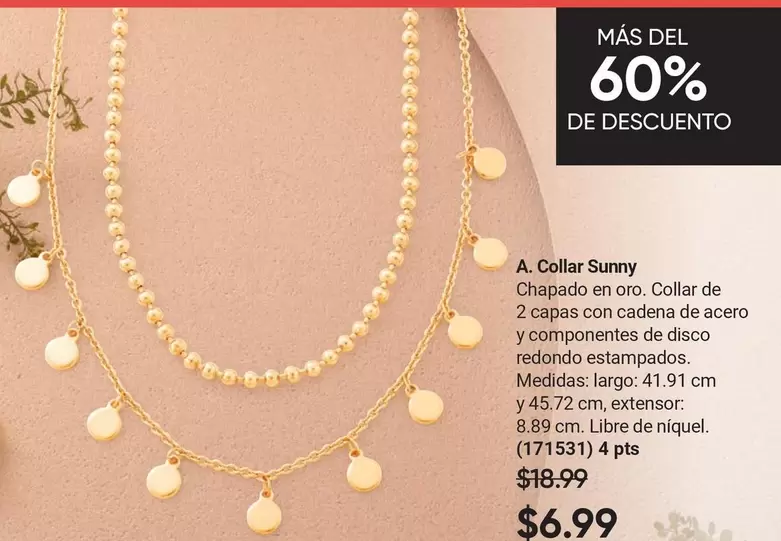 Collar Sunny Chapado en oro