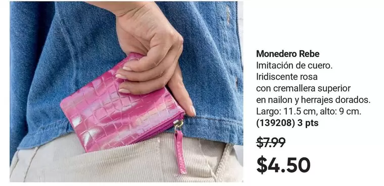 Rosa - Monedero Rebe (139208)