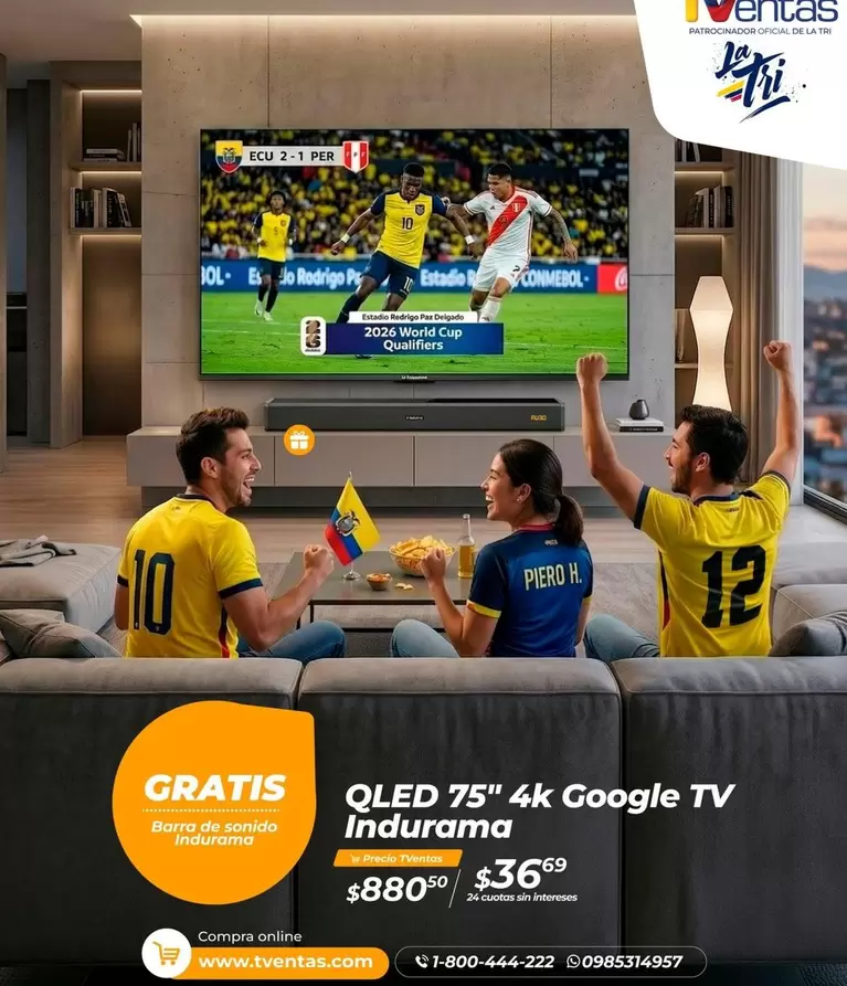 Indurama - QLED 75" 4k Google TV
