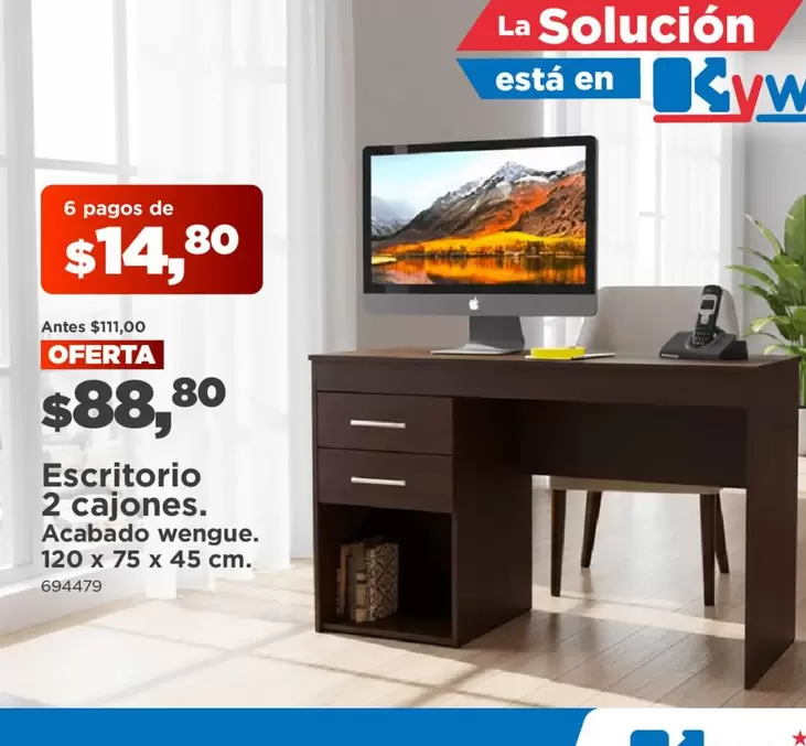 Escritorio 2 cajones