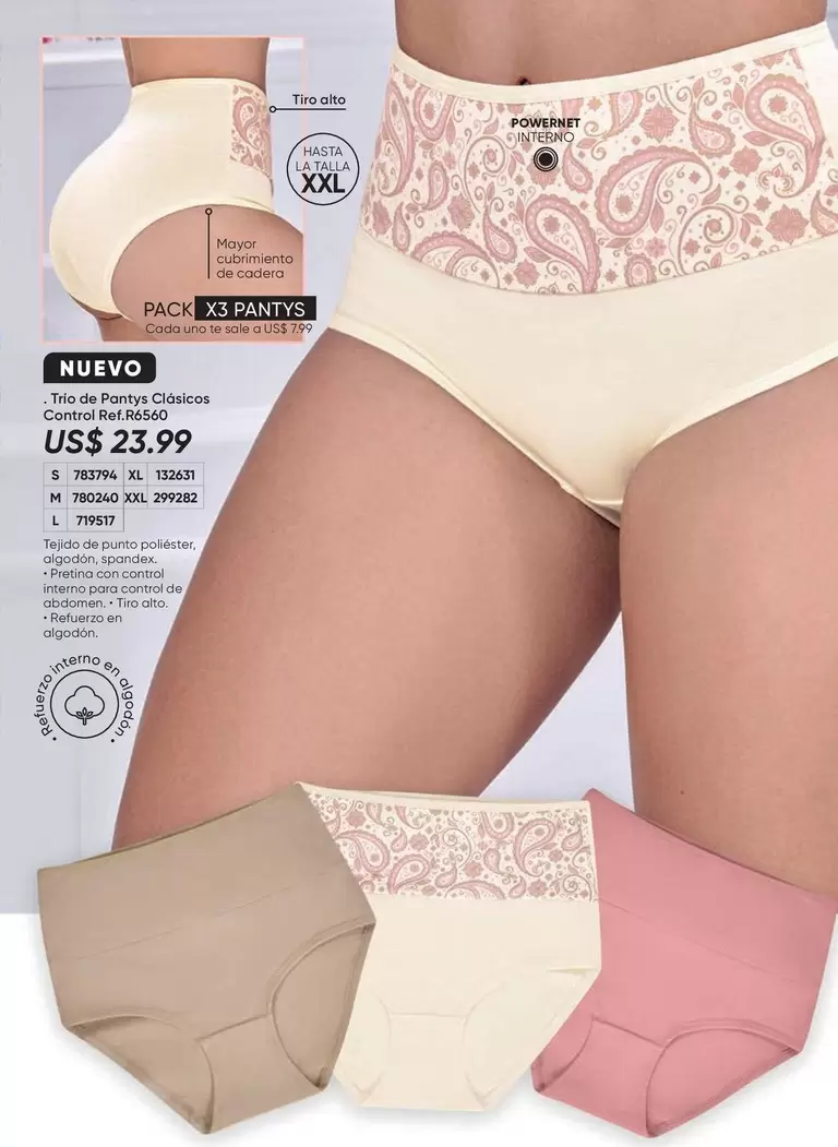 uno - Trio de Pantys Clásicas
