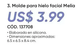 Molde para hielo facial 137708