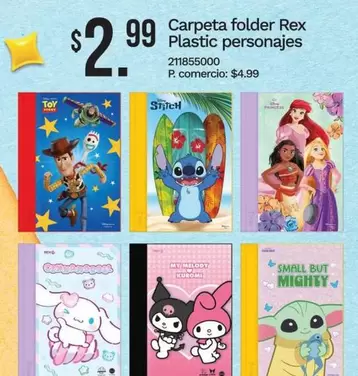 Carpeta folder Rex Plastic personajes 21185500