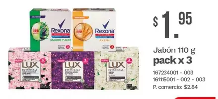 Jabón 110 g pack x 3