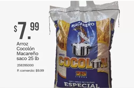 Arroz Macareño saco 25 lb 258395000