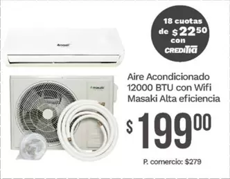 Aire Acondicionado 12000 BTU con Wifi Alta eficiencia