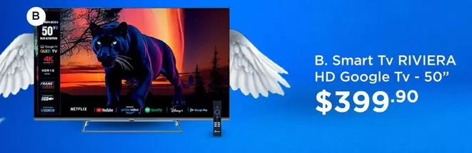 Netflix - Smart TV RIVIERA HD Google TV - 50"