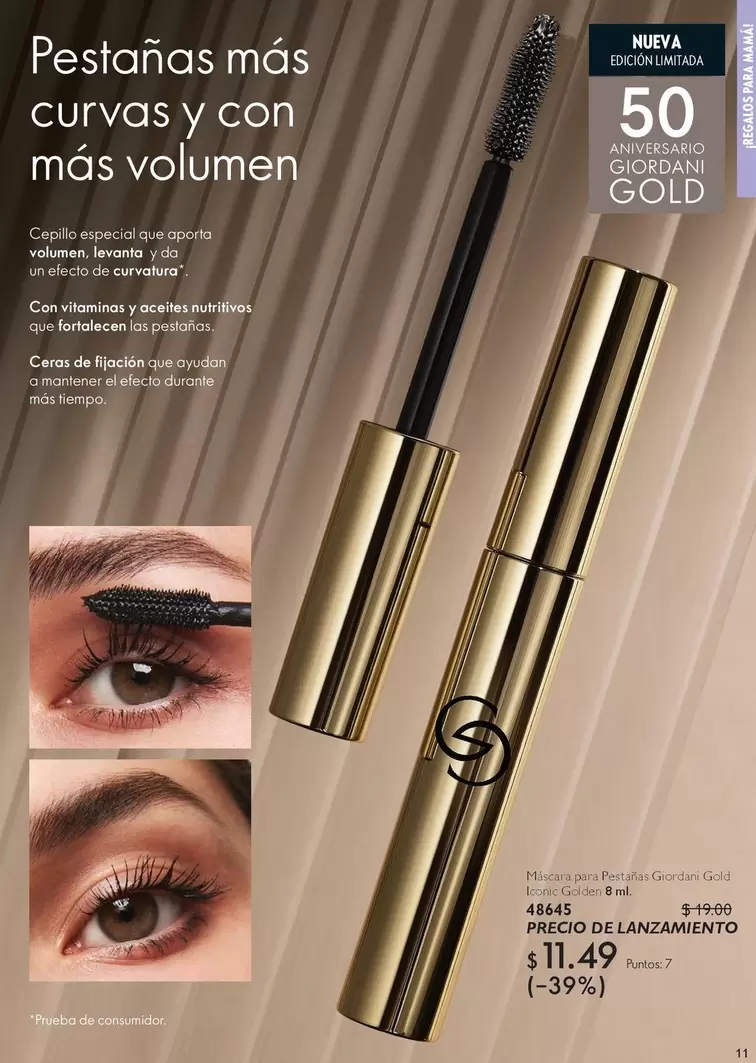 Pestañas más curvas y con más volumen