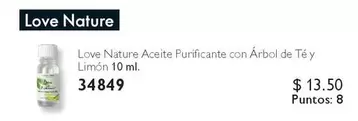 Love - Aceite Purificante con Árbol de Té y Limón 10 ml. 34849