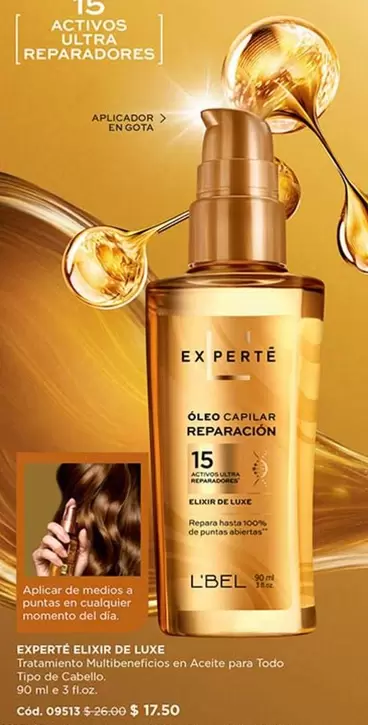 L'bel - EXPERTE ELIXIR DE LUXE Óleo Capilar Reparación