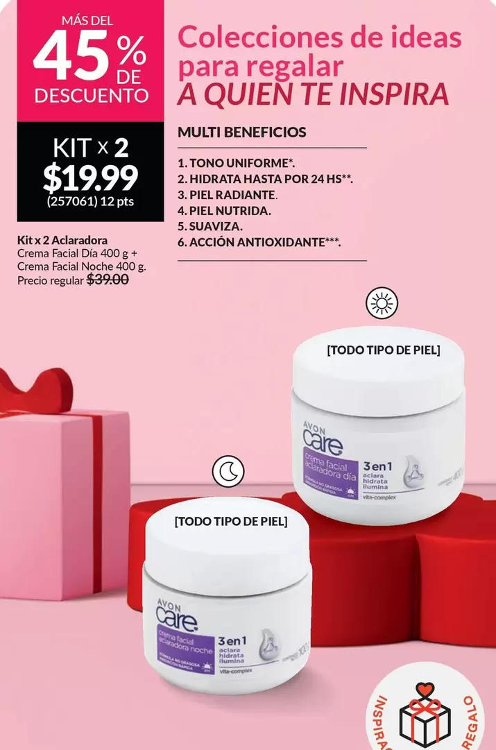 Avon - Kit x 2 Crema Facial Día 400g + Crema Facial Noche 400g