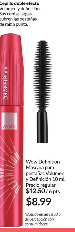 Avon - Wow Definition Mascara para pestañas Volumen y Definición 10 ml
