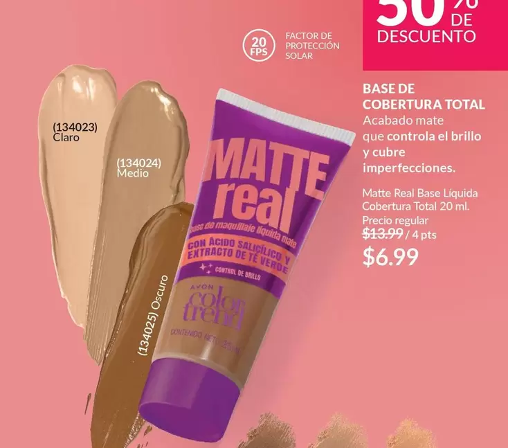 Real - Matte Base Liquida Cobertura Total