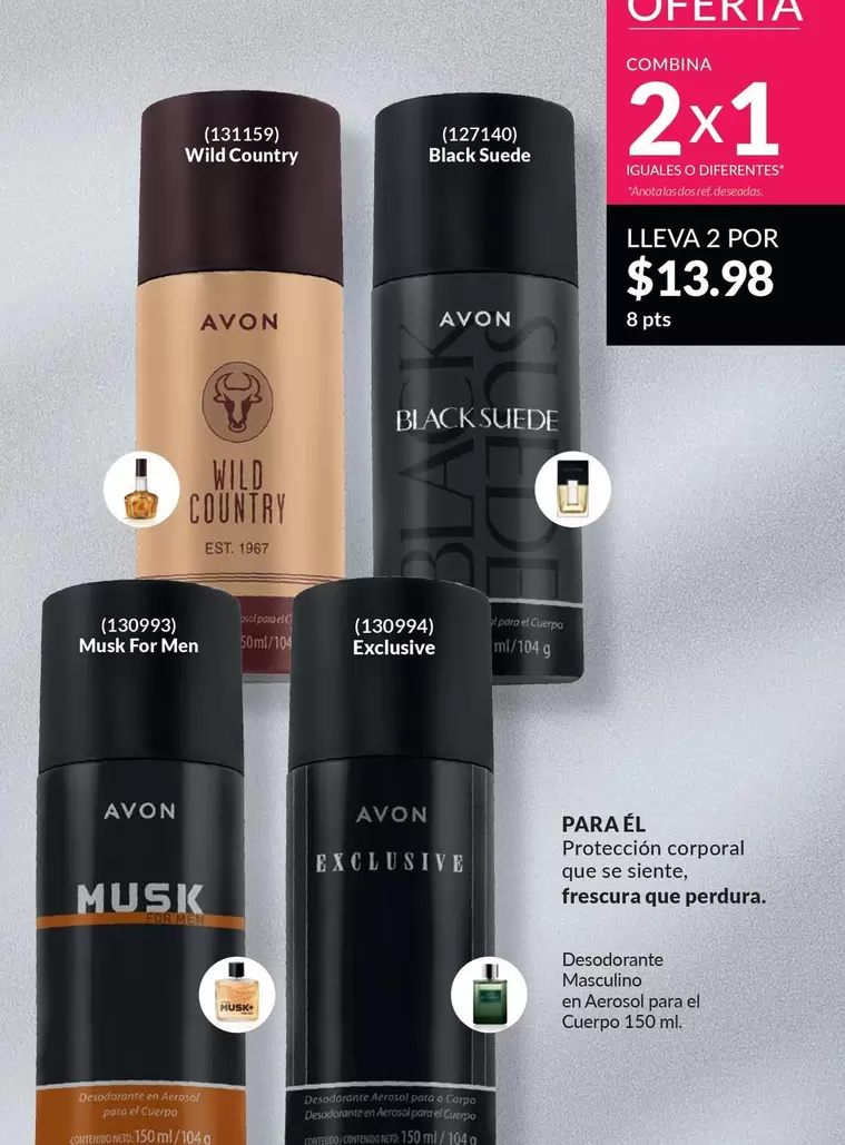 Avon - Wild Country, Black Suede, Musk For Men, Exclusive