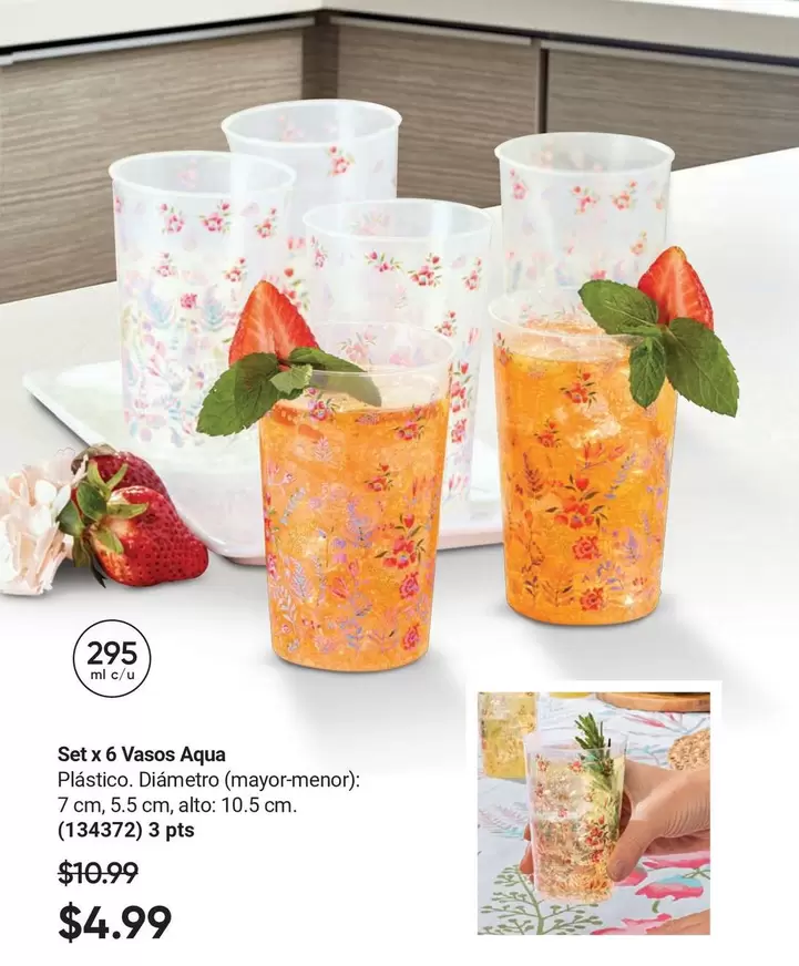 Set x 6 Vasos Aqua