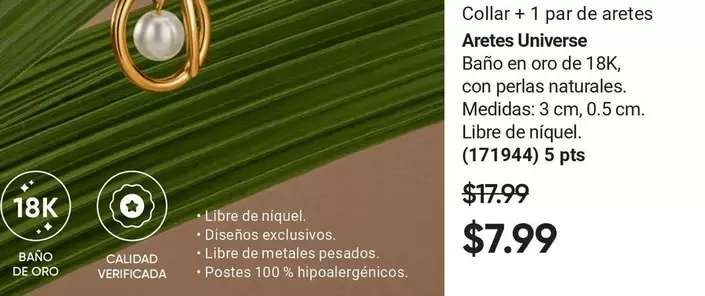 Collar + 1 par de aretes (171944)