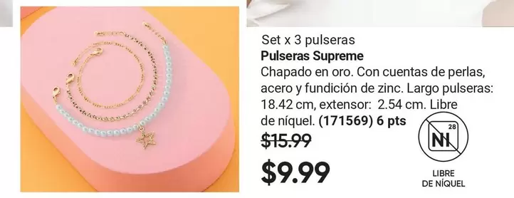 Set x 3 pulseras