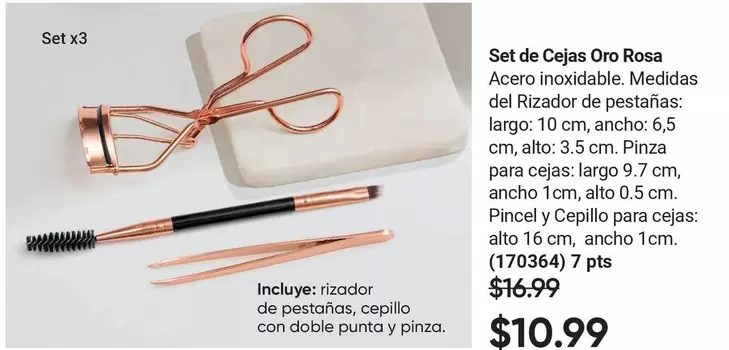 Rosa - Set de Cejas Oro  (170364)
