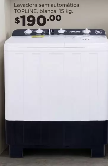 Blanca - Lavadora semiautomática, 15 kg.