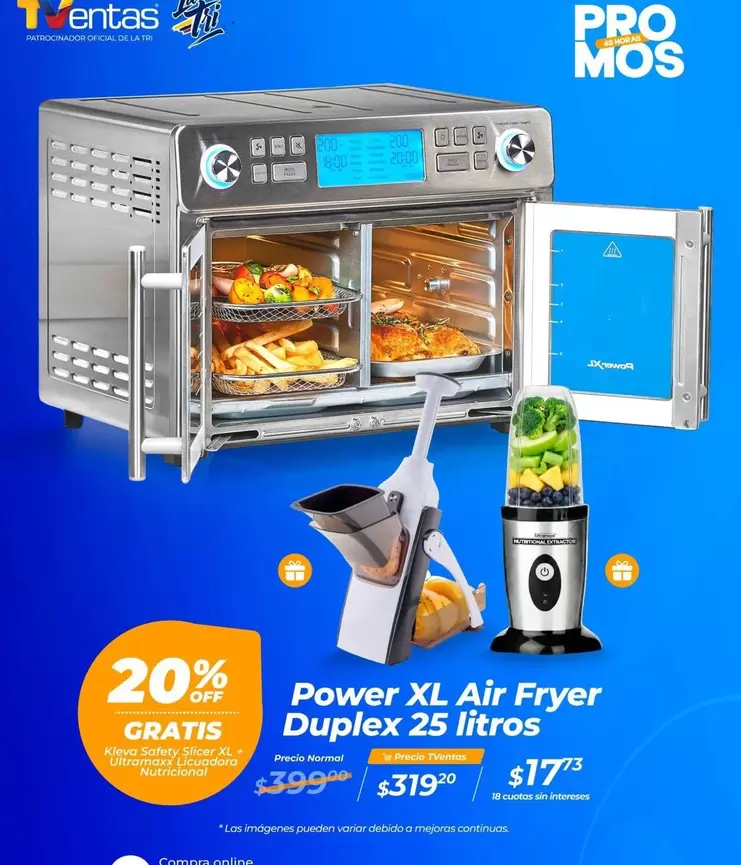 Nutricional - Power XL Air Fryer Duplex 25 litros