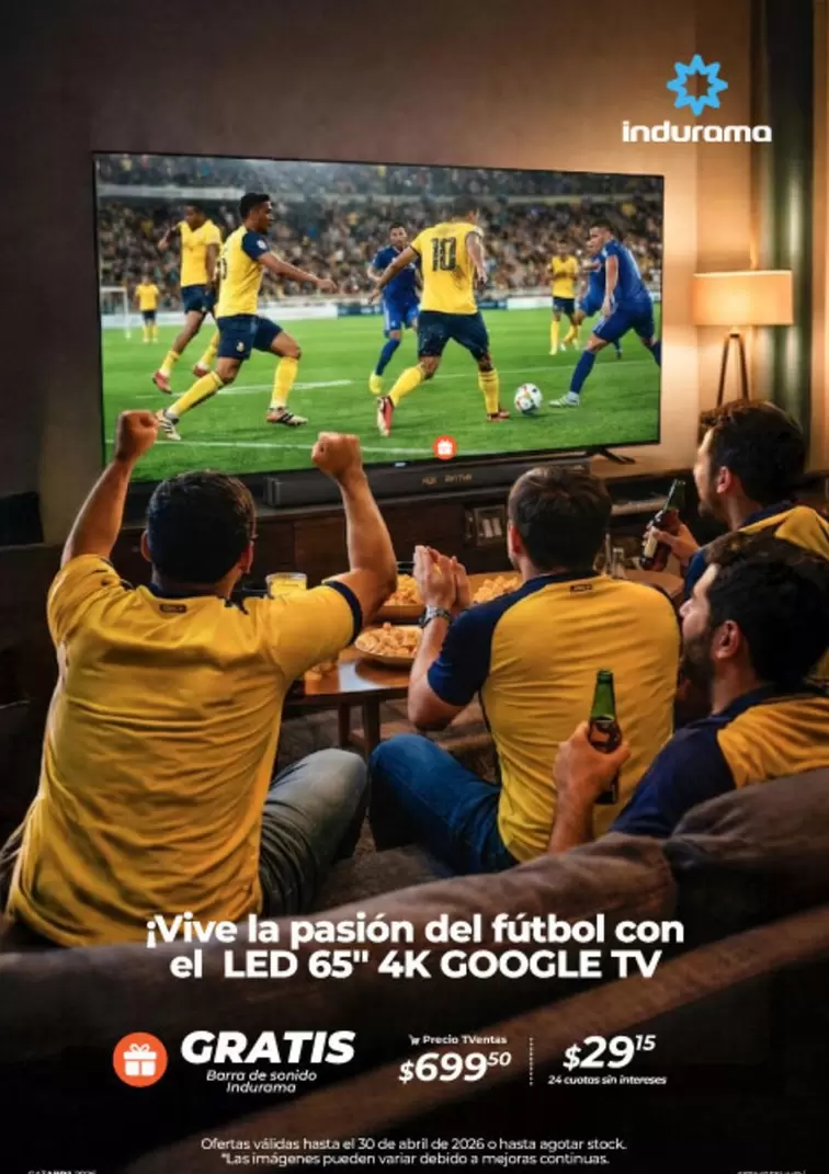 Indurama - LED 65" 4K GOOGLE TV