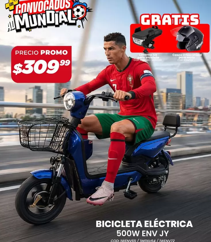 BICICLETA ELÉCTRICA 500W ENV JY