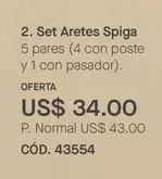 Set Aretes Spiga