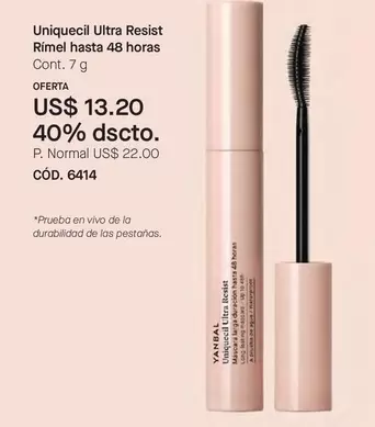 Yanbal - Uniquecil Ultra Resist Rímel hasta 48 horas CÓD. 6414