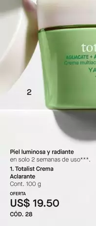 YA - Totalist Crema Aclarante