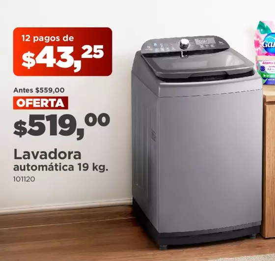 Lavadora automática 19 kg. 101120