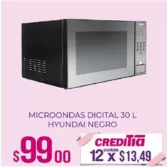 Negro - MICROONDAS DIGITAL 30 L