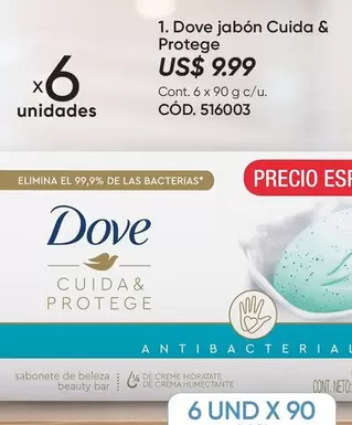Dove jabón Cuida & Protege CÓD. 516003