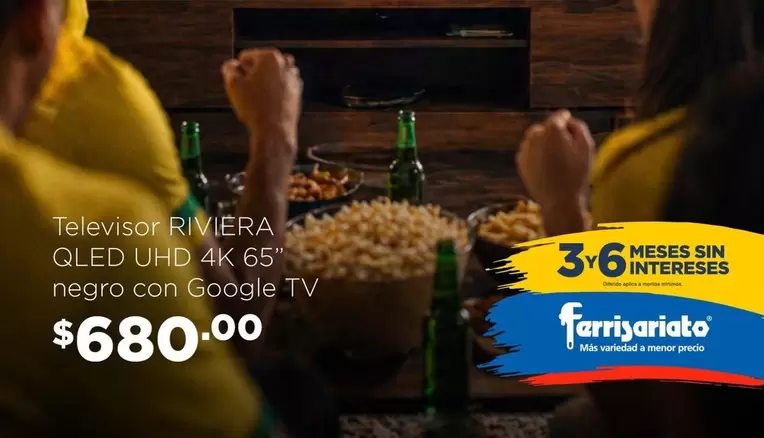 Negro - Televisor RIVIERA QLED UHD 4K 65" negro con Google TV