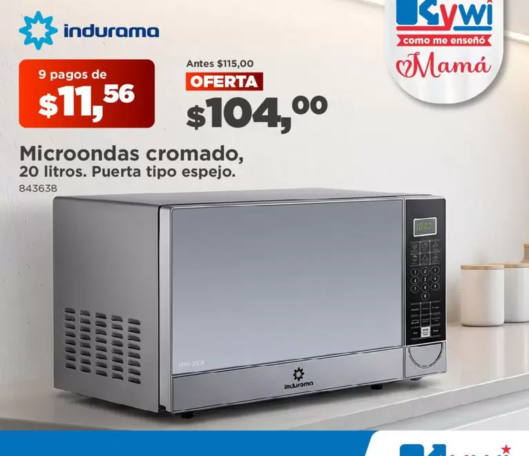 Indurama - Microondas cromado