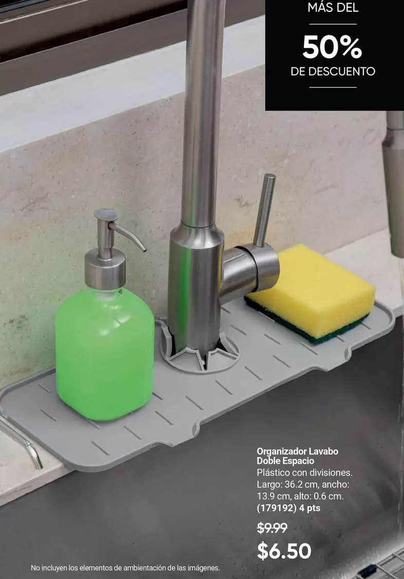 Elementos - Organizador Lavabo Doble Espuma