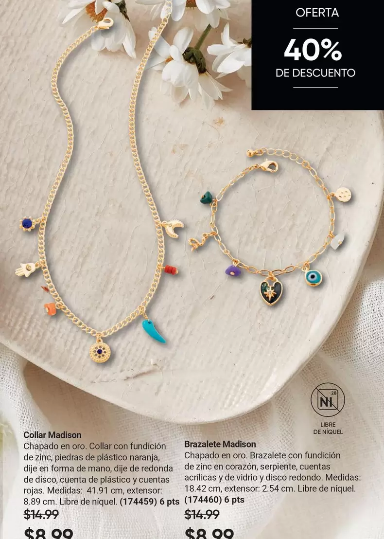 Collar Madison, Brazalete Madison