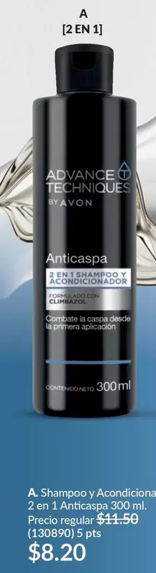Avon - Shampoo y Acondicionador 2 en 1 Anticaspa