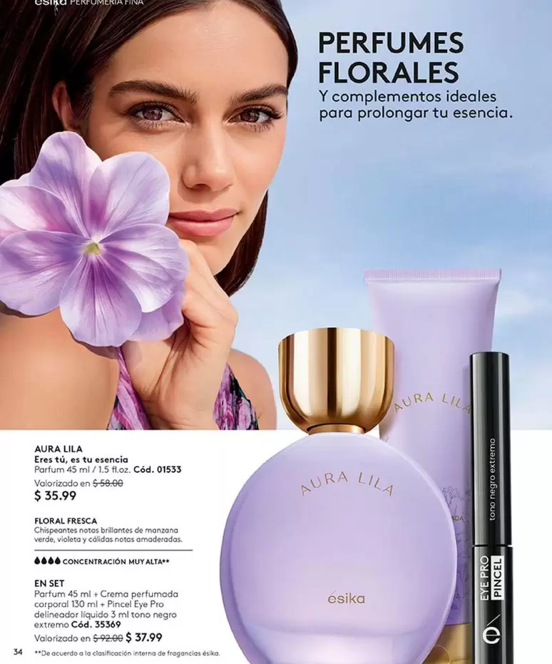 Pro - AURA LILA Perfume + Crema Perfumada + Pincel Eye