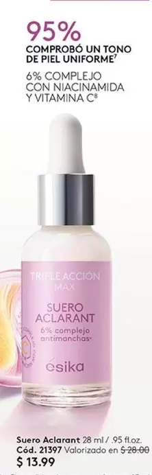 Ésika - Suero Aclarant 28 ml / .95 fl.oz. Cód. 21397